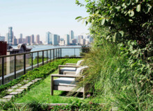 <a href="https://landscapearchitecturebuilt.com/staging/150-charles">150 Charles</a>, <br>New York, NY, USA An image of a landscape architecture project in New York, showing