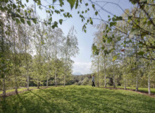 <a href="https://landscapearchitecturebuilt.com/staging/forest-path-roques-blanques">Forest path in the Roques Blanques Cemetery</a>, <br>Barcelona, Spain