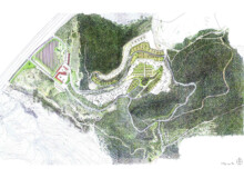 <a href="https://landscapearchitecturebuilt.com/staging/forest-path-roques-blanques">Forest path in the Roques Blanques Cemetery</a>, <br>Barcelona, Spain