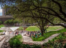 <a href="https://landscapearchitecturebuilt.com/fareground-at-one-eleven">Fareground at One Eleven</a>, <br>Austin, TX, USA