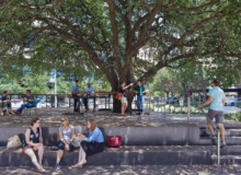 <a href="https://landscapearchitecturebuilt.com/fareground-at-one-eleven">Fareground at One Eleven</a>, <br>Austin, TX, USA