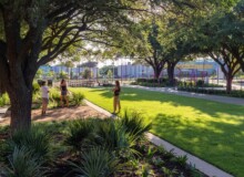 <a href="https://landscapearchitecturebuilt.com/fontaine-plaza">Fontaine Plaza</a>, <br>Austin Community College Highland Campus, Austin, TX, USA