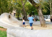 <a href="https://landscapearchitecturebuilt.com/tophane-park-playground">Tophane Park Playground</a>, <br>Istanbul, Turkey An image of landscape architecture project Tophane Park Playground, by design firm Carve, in Istanbul, Turkey.