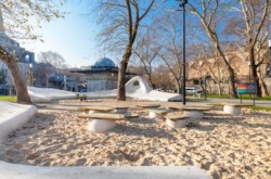 <a href="https://landscapearchitecturebuilt.com/tophane-park-playground">Tophane Park Playground</a>, <br>Istanbul, Turkey An image of landscape architecture project Tophane Park Playground, by design firm Carve, in Istanbul, Turkey.