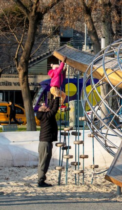 <a href="https://landscapearchitecturebuilt.com/tophane-park-playground">Tophane Park Playground</a>, <br>Istanbul, Turkey An image of landscape architecture project Tophane Park Playground, by design firm Carve, in Istanbul, Turkey.
