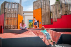 <a href="https://landscapearchitecturebuilt.com/play-land-at-serravalle-designer-outlet">Play Land at Serravalle Designer Outlet</a>, <br>Serravalle Scrivia, Italy An image of landscape architecture project Play Land at Serravalle Designer Outlet, by design firm Carve, in Serravalle Scrivia, Italy.