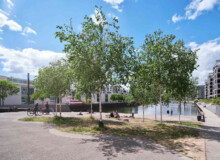 <a href="https://landscapearchitecturebuilt.com/offenbach-harbour">Offenbach Harbour</a>, <br>Offenbach, Germany An image of landscape architecture project Offenbach Harbour, by design firm Henning Larsen, in Offenbach, Germany.