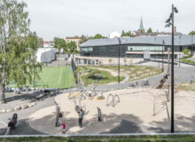 <a href="https://landscapearchitecturebuilt.com/jordal-sports-park ">Jordal Sports Park</a>, <br>Oslo, Norway A photo of landscape architecture project Jordal Sports Park in Oslo, by design firm Henning Larsen